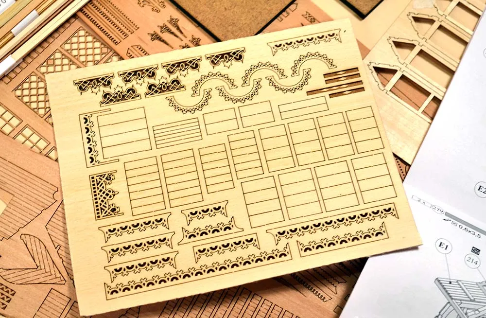 Усадьба по проекту Кузьмина 1878 года, 2240 деталей + (Расширенный набор для сборки)
