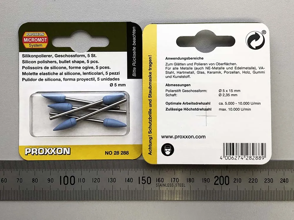 Силиконовые полировальные конуса Proxxon, 5 шт