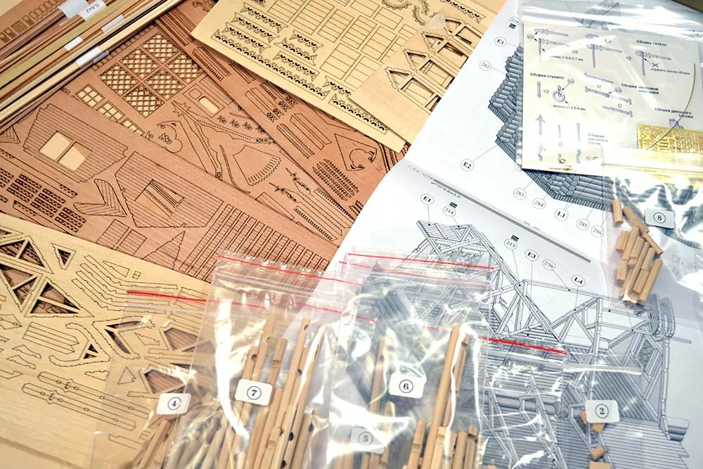 Усадьба по проекту Кузьмина 1878 года, 2240 деталей + (Расширенный набор для сборки)