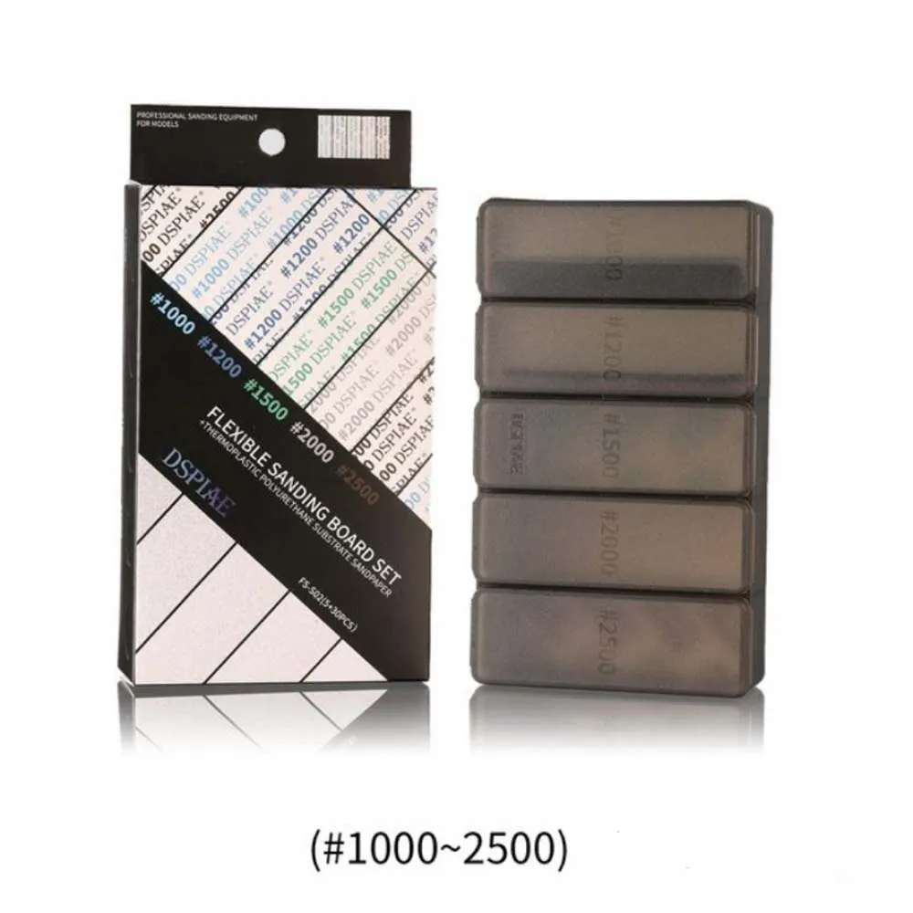 Набор из 3 мм шлифовальных губок (5 шт) и 30 пластин зернистости 1000-2500