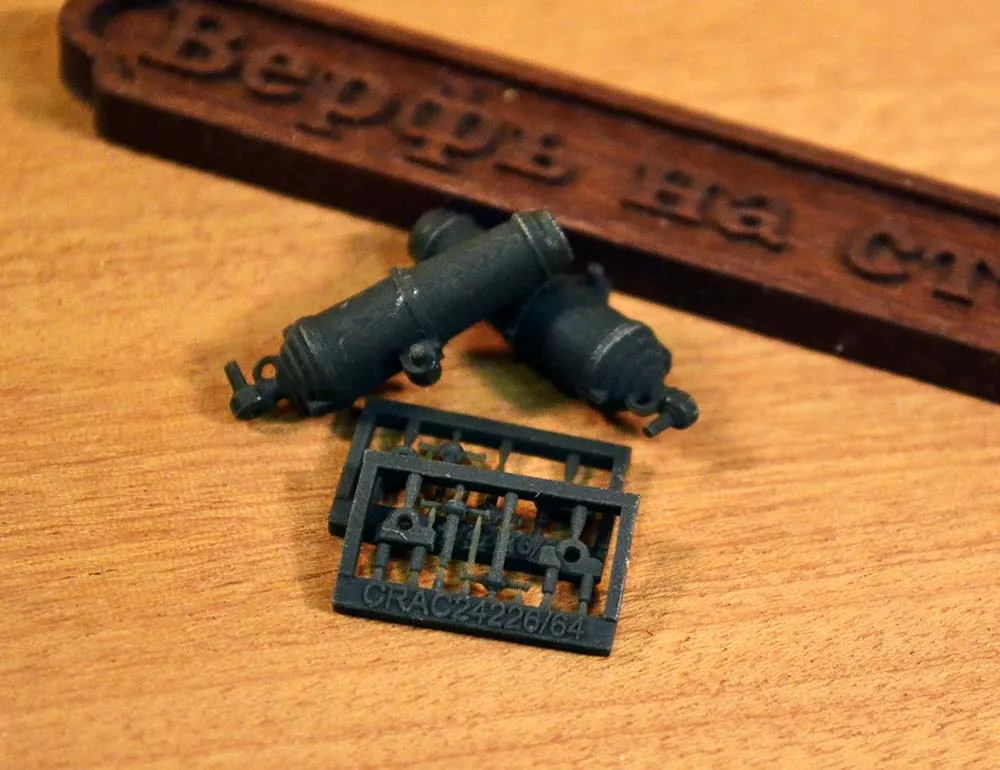 Английская карронада, ок. 1795, 24 фунта, масштаб 1:72, длина 20 мм, 2 шт