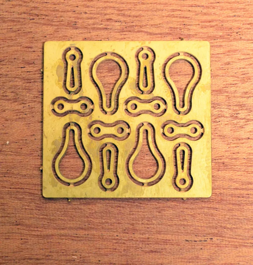 Вант путенсы цепь 3,5 мм, латунь, 4 шт