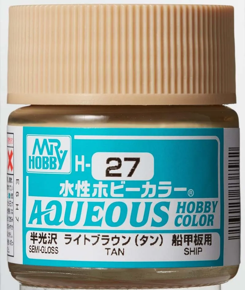 Краска Mr Hobby, акриловая, светло-коричневая полуглянцевая, H 27, 10 мл