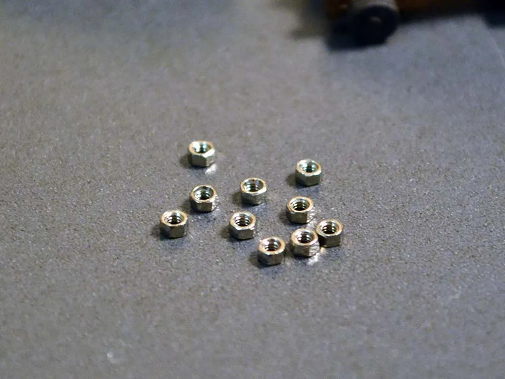 Миниатюрная гайка М1,2 нержавейка, 10 шт