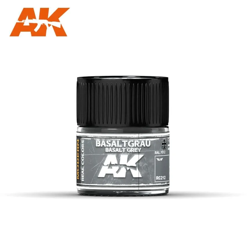 Краска AK Interactive, акриловая BASALTGRAU-BASALT GREY RAL 7012 / серый базальт, 10 мл