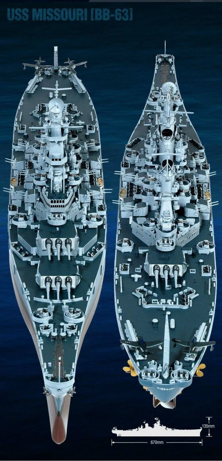 U.S. Navy Battleship USS Missouri BB-63  (1:400)