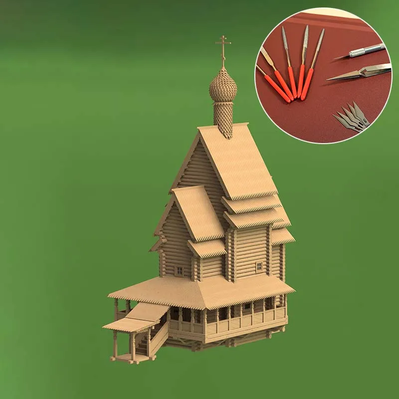 Георгиевская церковь, 2390 деталей + (Стартовый набор инструментов)