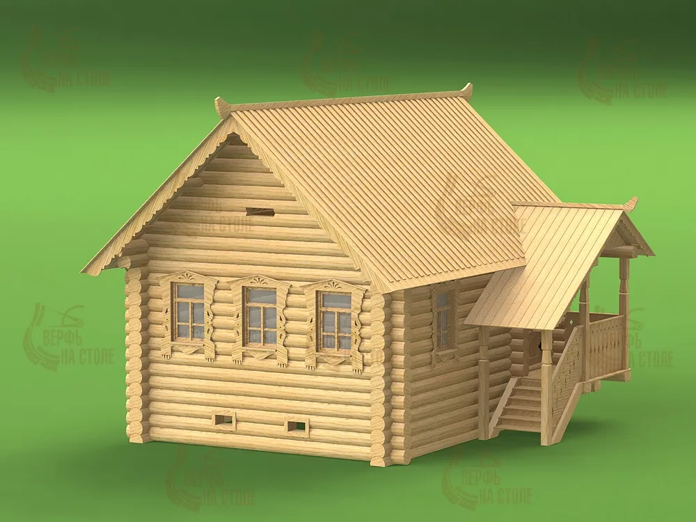 Деревенская изба, , 633 детали