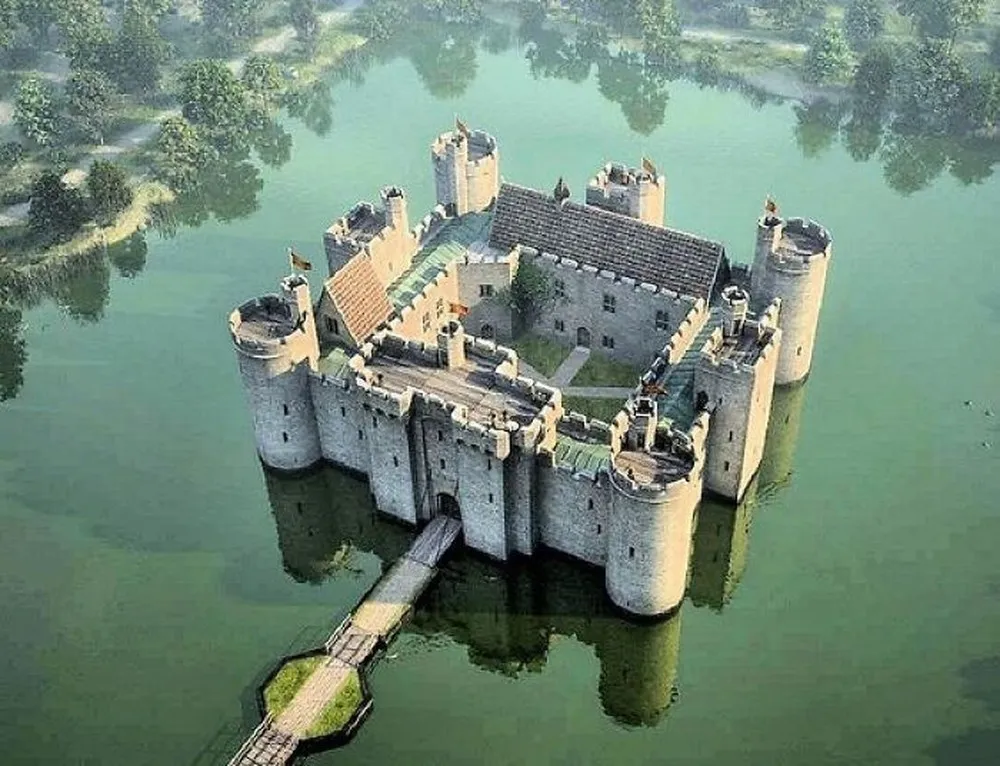 керамический конструктор купить Замок Bodiam, 5850 деталей