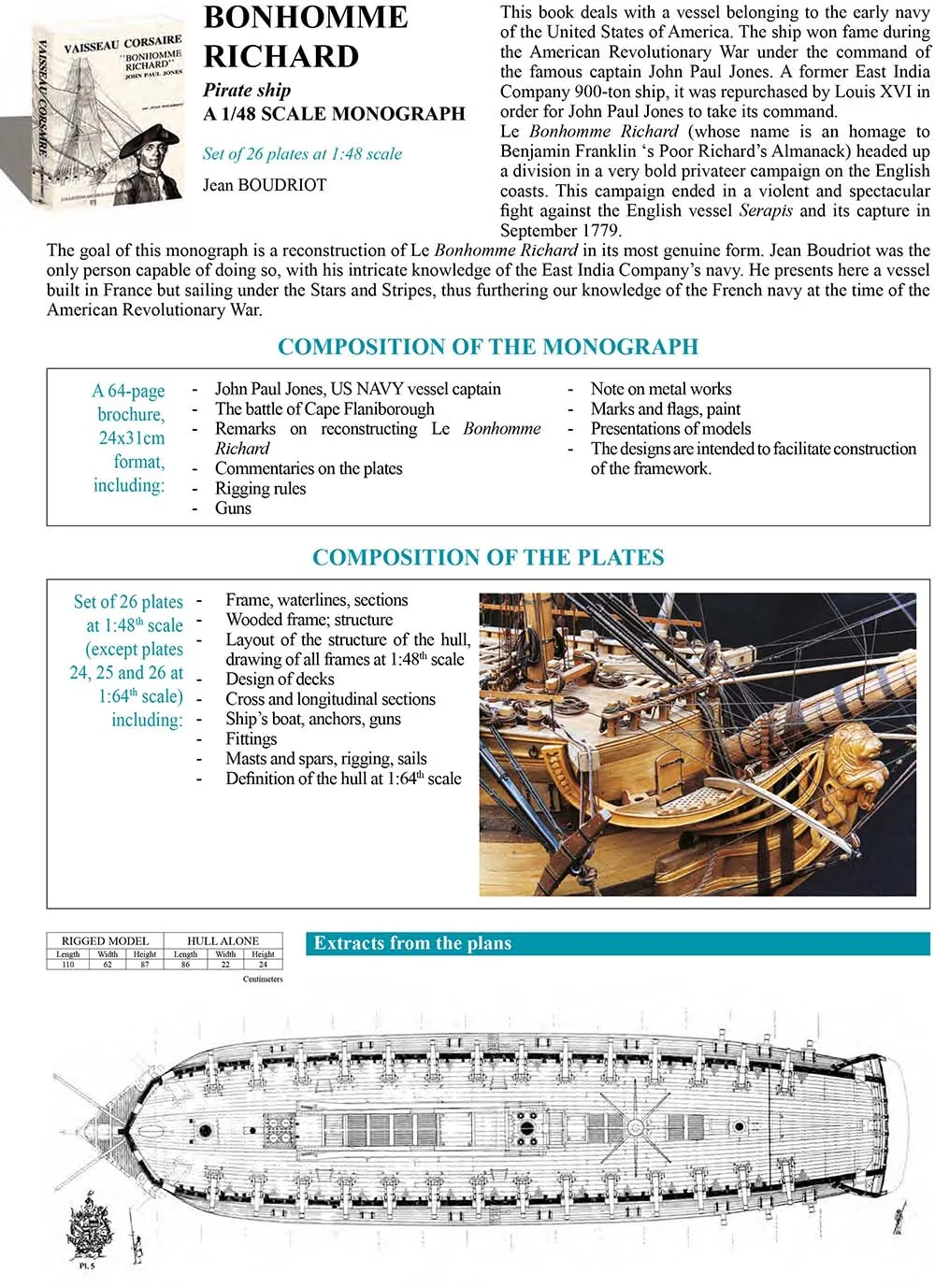 Bonhomme Richard, 1779 + чертежи