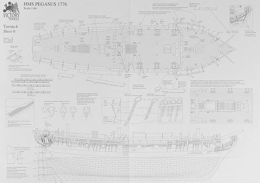 Чертеж корабля HMS PEGASUS