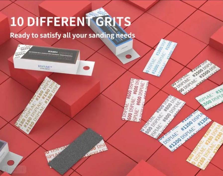 Самоклеящаяся наждачная плёнка 75х25 мм, зерно 800, 10 шт