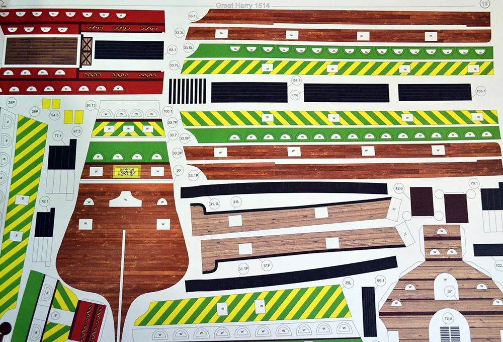 Модель из бумаги каракка "GREAT HARRY"