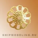 Декоративный элемент 8 мм, латунь, 10 шт