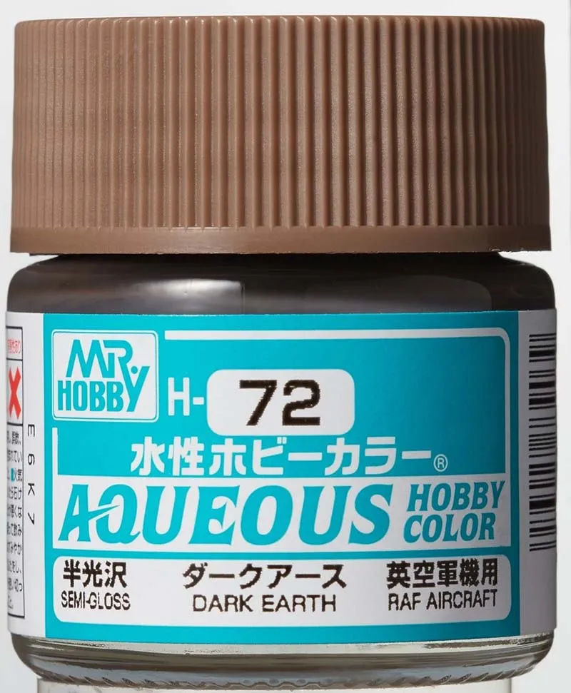 Краска Mr Hobby, акриловая, темно-землистая полуглянцевая, H 72, 10 мл