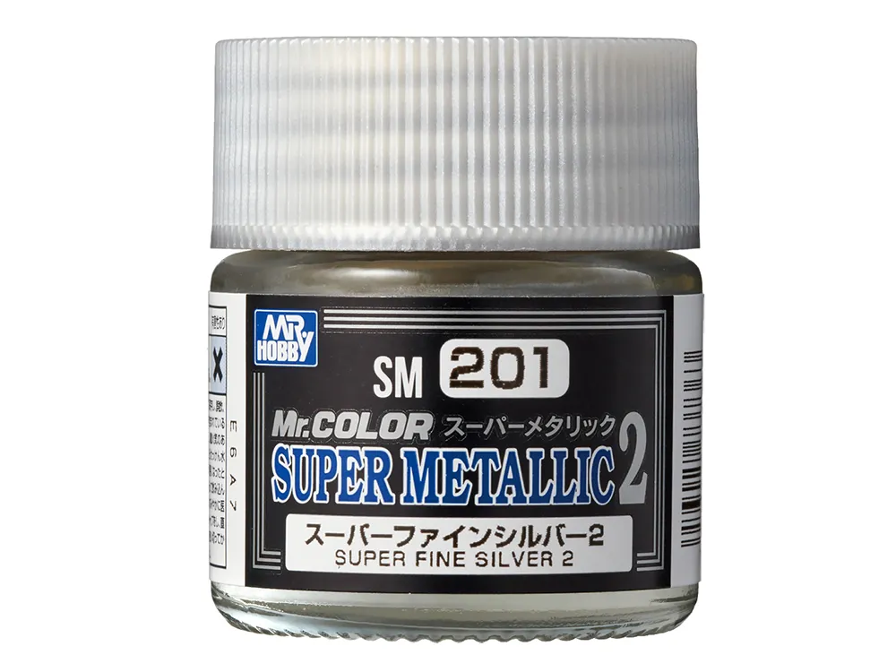Краска Mr Color Super Metallic 2, серебро, SM 201, 10 мл