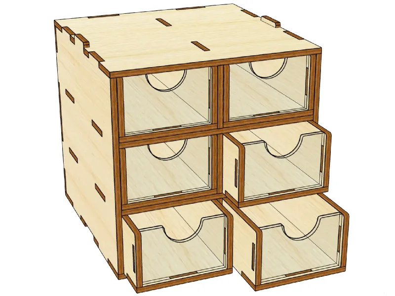 Mini модуль органайзер на 6 ящиков