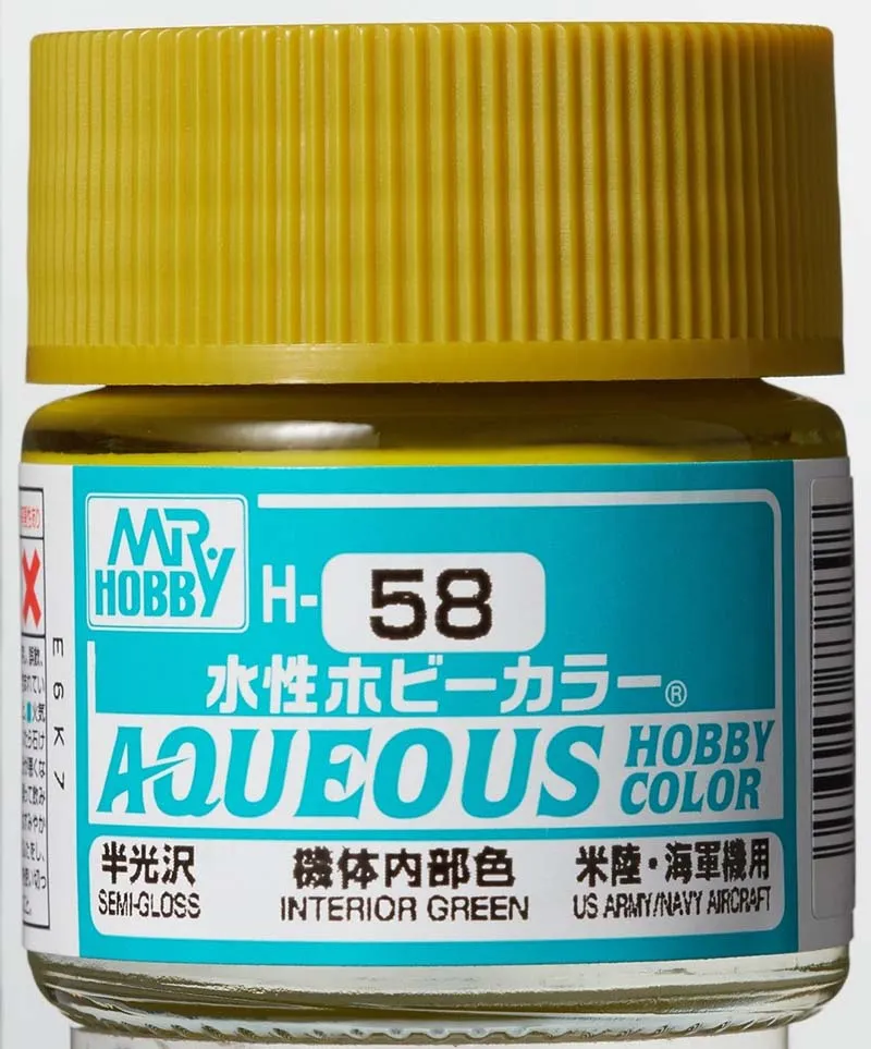 Краска Mr Hobby, акриловая, зеленый грунт полуглянцевая, H 58, 10 мл