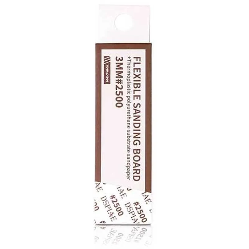 Гибкий 3 мм шкурник и 6 пластин зернистости 2500