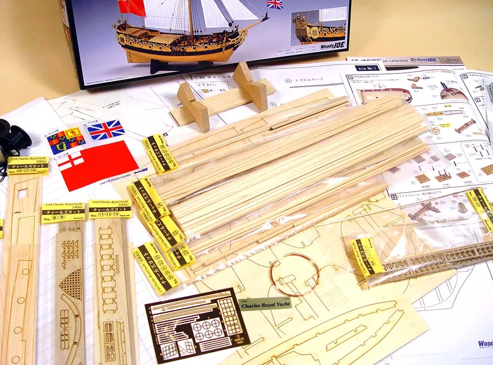 деревянная модель парусника Charles Royal Yacht 1674