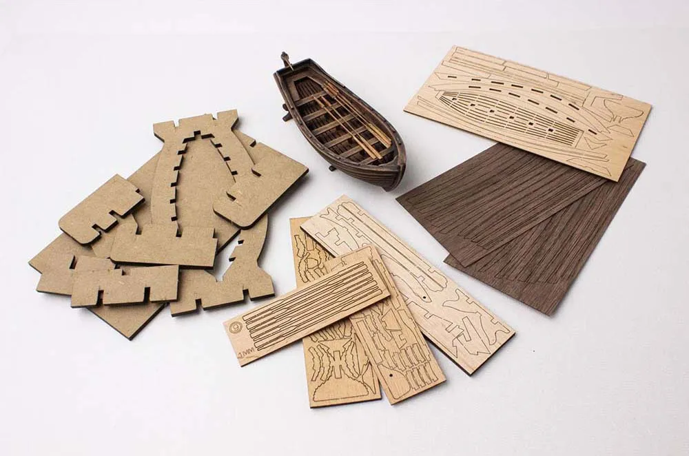 Шлюпка XV века, 136 мм