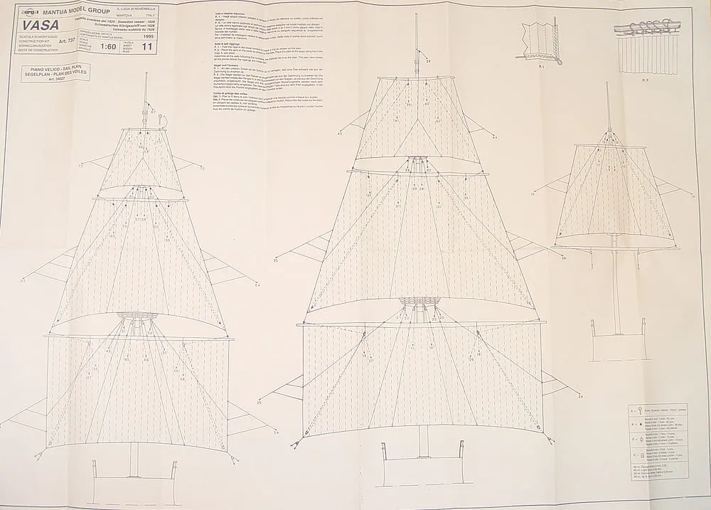 Чертеж корабля Wasa