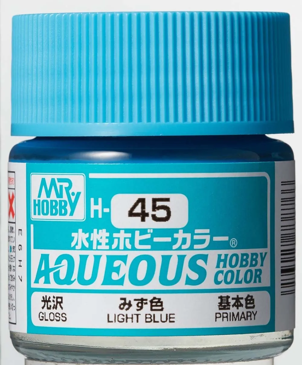 Краска Mr Hobby, акриловая, светло-голубая глянцевая, H 45, 10 мл