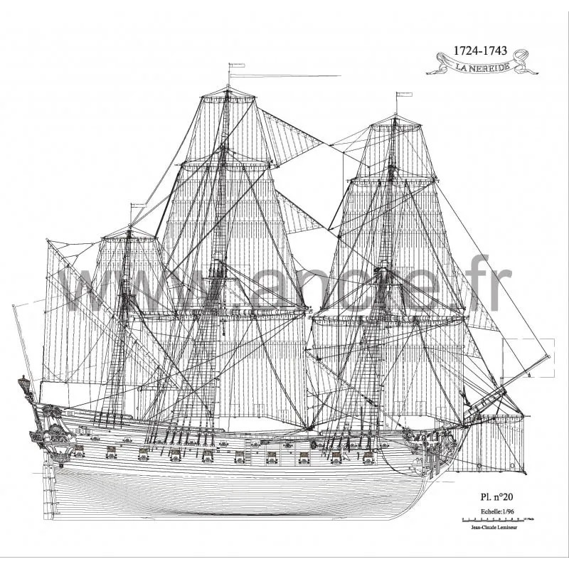La Nereide, 1724 + чертежи