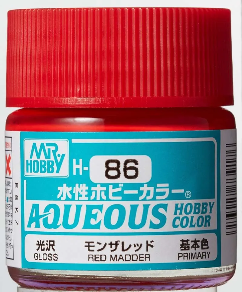 Краска Mr Hobby, акриловая, красная марена глянцевая, H 86, 10 мл