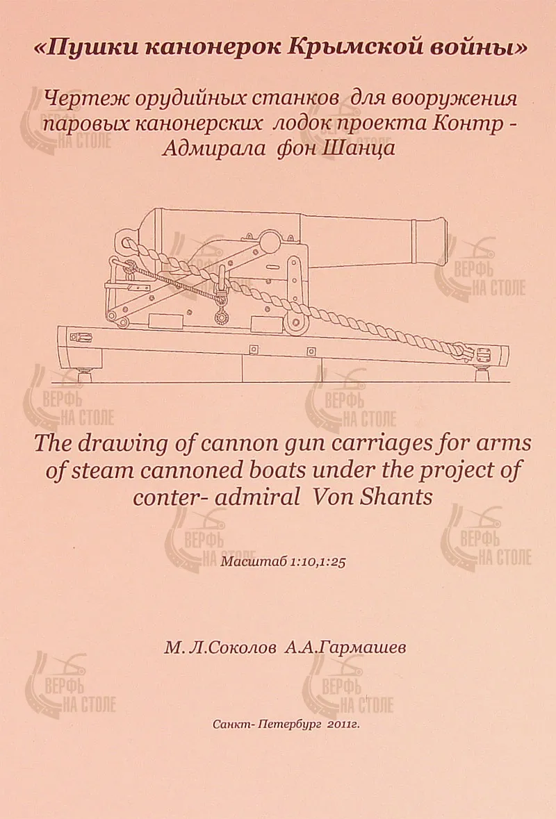 Чертеж пушек канонерок Крымской войны