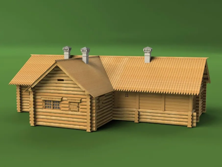 Домик Петра I из Архангельска XVIII век, , 1500 деталей
