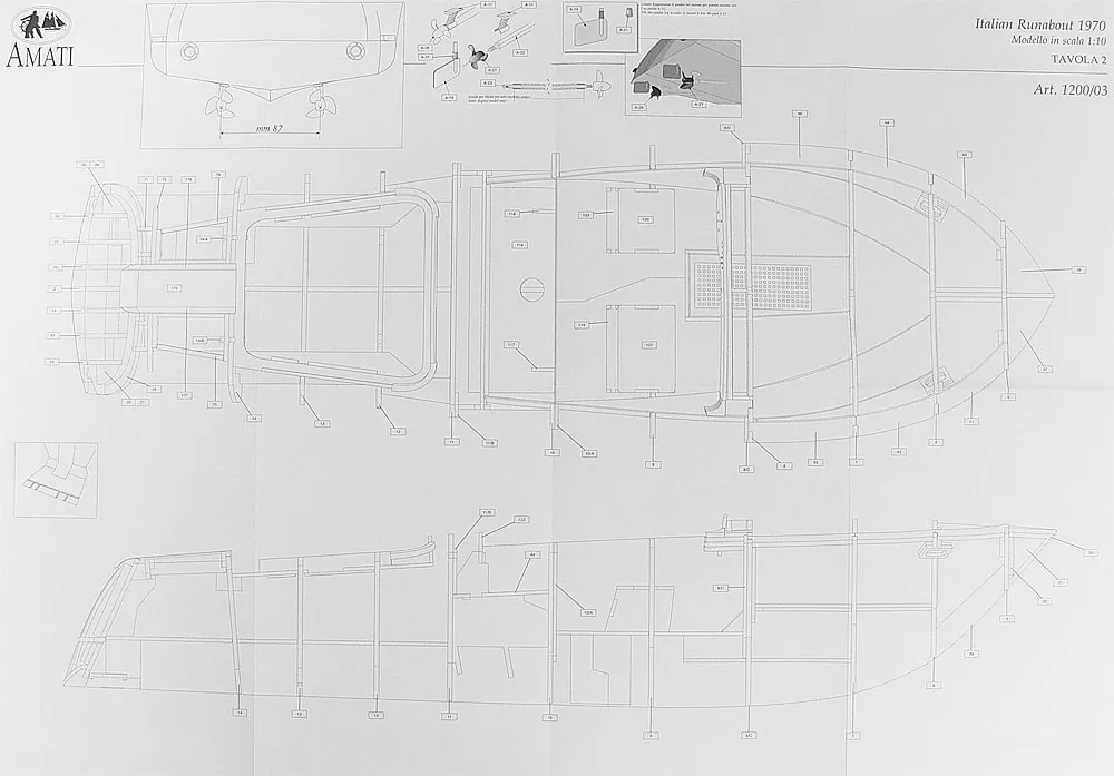 Чертеж гоночной лодки Runabout