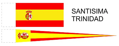 Набор флагов Испании для корабля SANTISIMA TRINIDAD