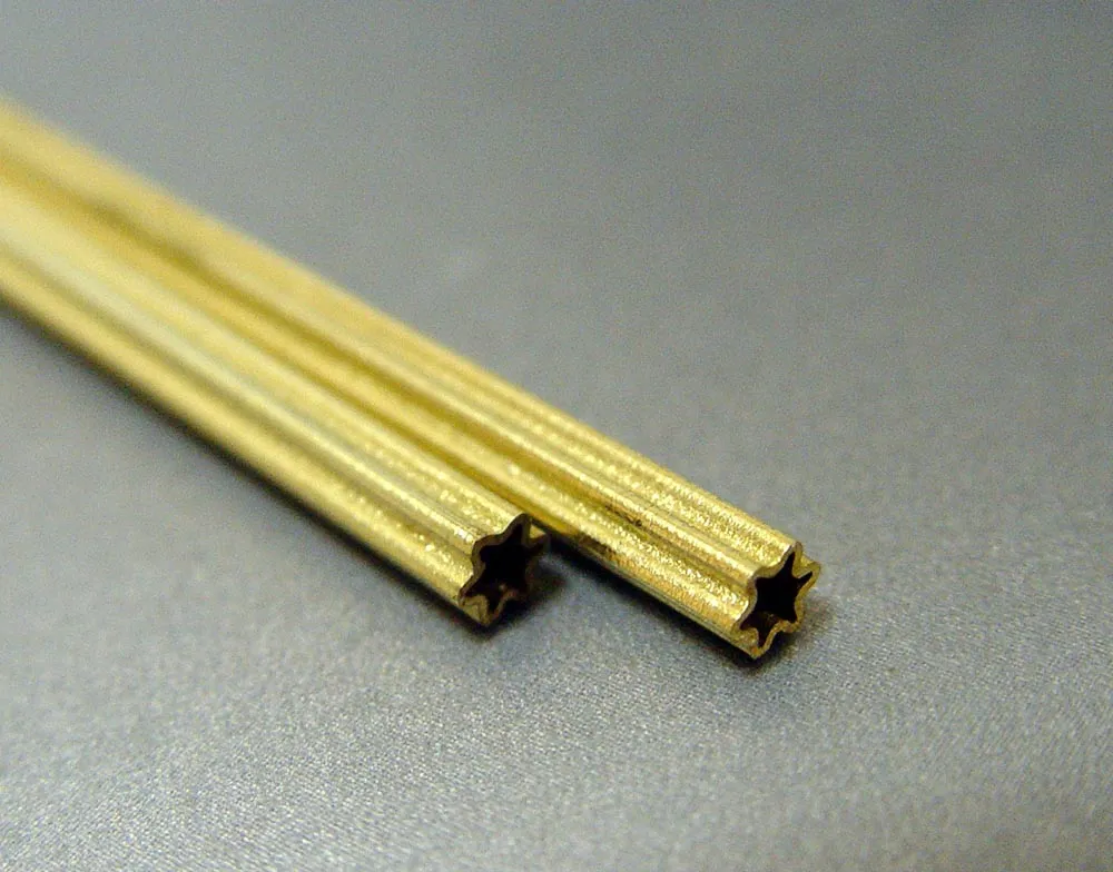 Звездообразная латунная трубка, 2 шт
