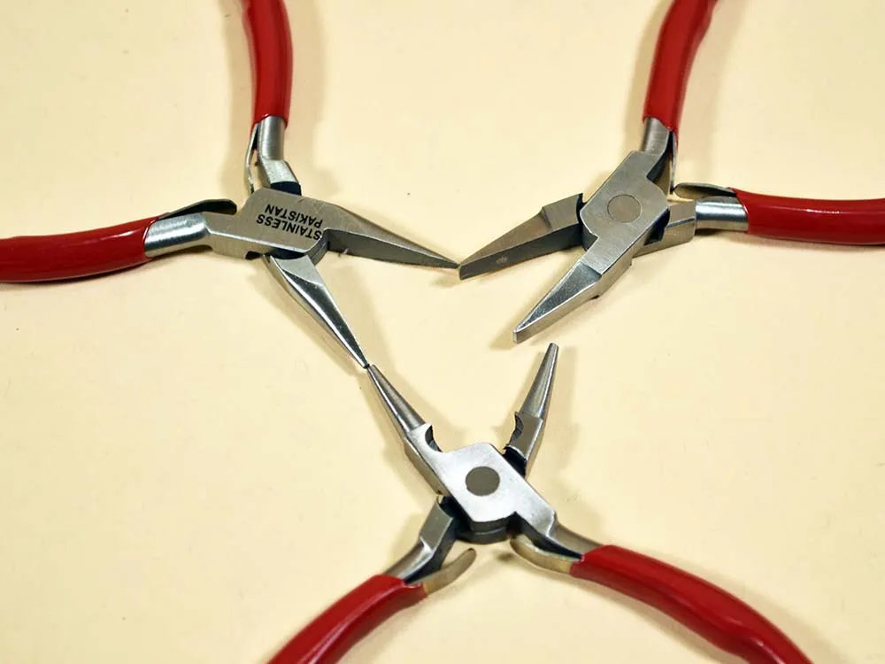 Набор мини-плоскогубцев 75 мм для ювелирных работ, 3 шт