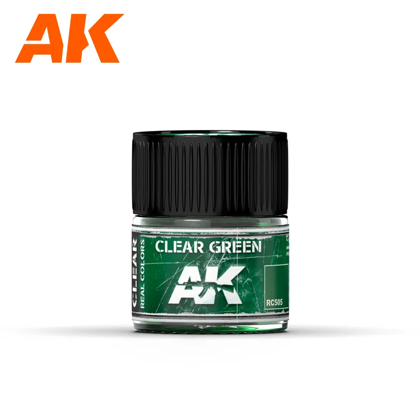 Краска AK Interactive, акриловая Clear Green (прозрачный зеленый), 10 мл