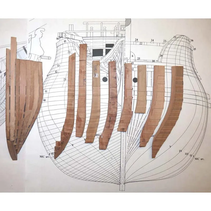 Дополнительные чертежи шпангоутов 74 gun ship
