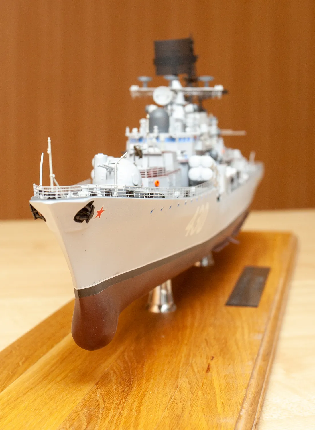 Модель корабля Эсминец проект 956 «Безупречный» 1989 г. СССР - Верфь на Столе