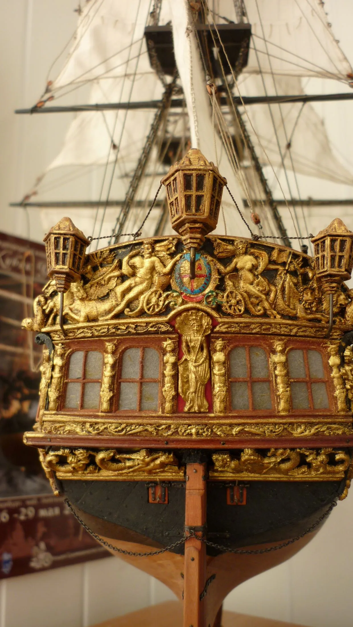 Модель корабля Королевская яхта «Royal Caroline», Англия - Верфь на Столе