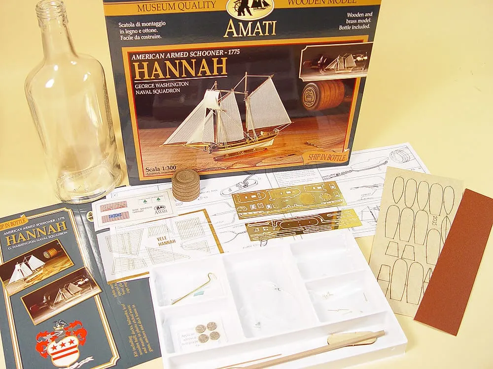 модель корабля Hannah корабль в бутылке