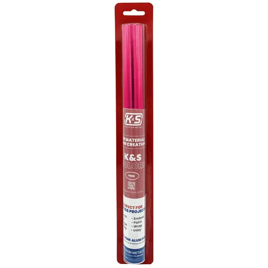 Фольга алюминиевая розовая, 0,1 мм, лист 30х61 см