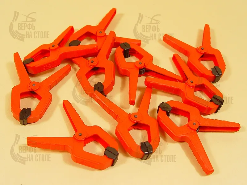 Зажим пластиковый, 25 мм, 3 шт