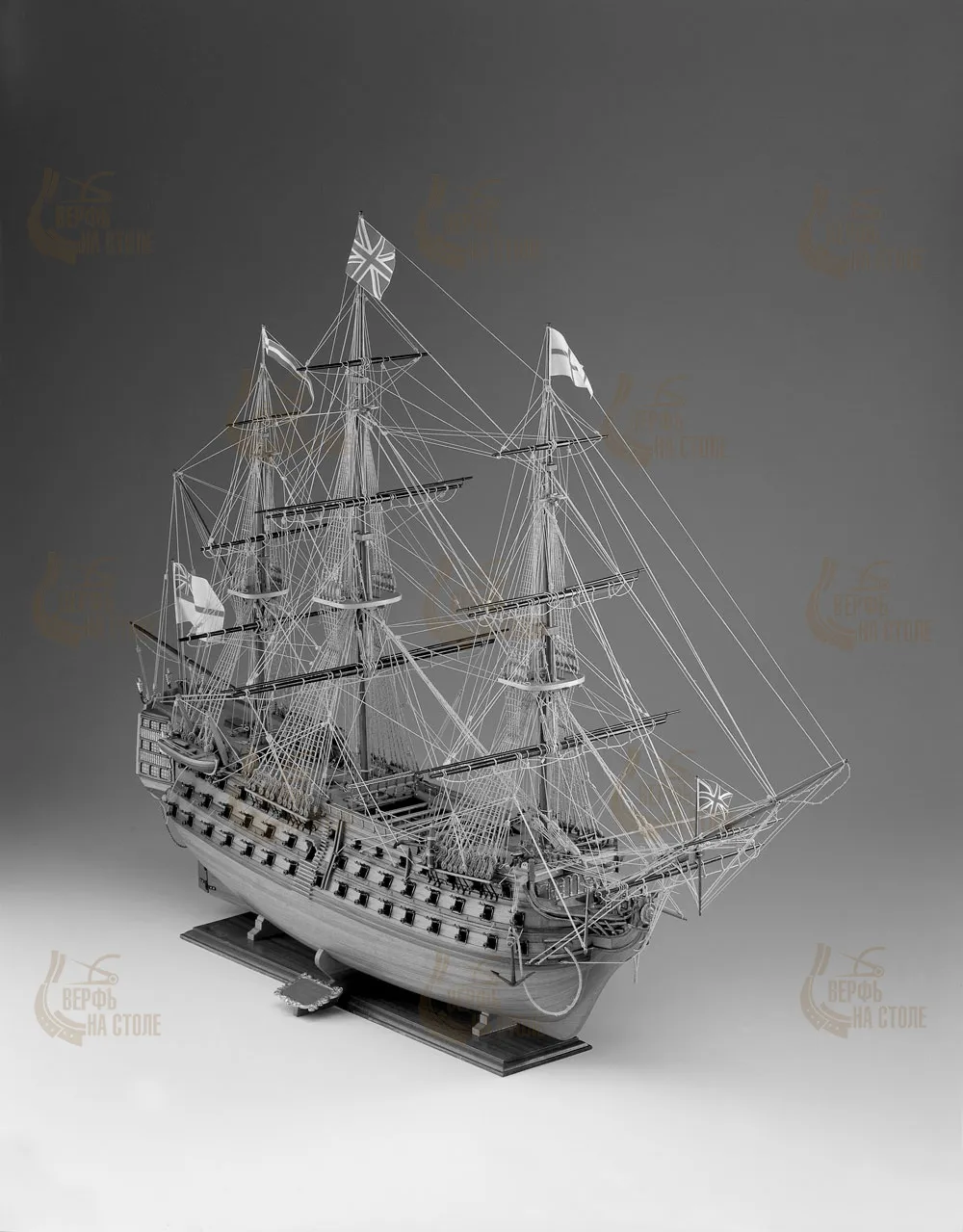 Чертеж корабля HMS Victory, масштаб 1:98