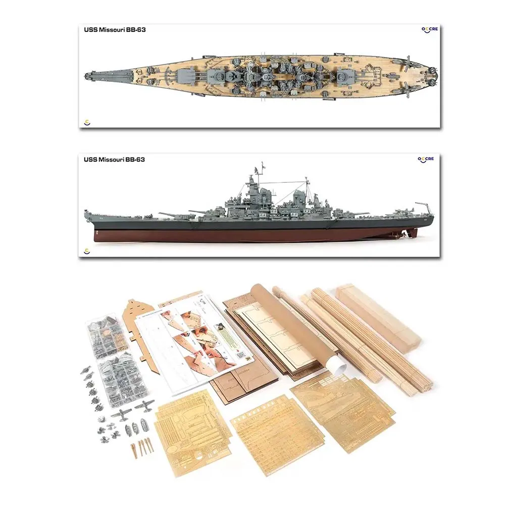USS Missouri BB-63 + (Полный набор инструментов, клея и краски)