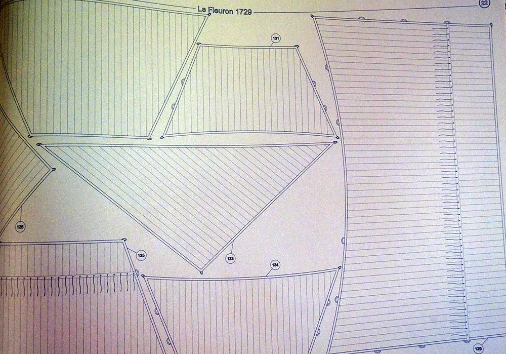 Модель из бумаги "LE FLEURON"  французский линейный корабль