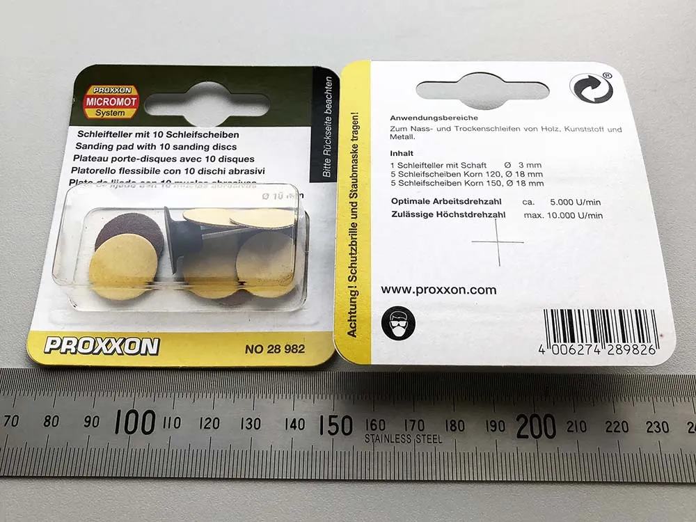Шлифовальные диски Proxxon 18 мм, 10 шт