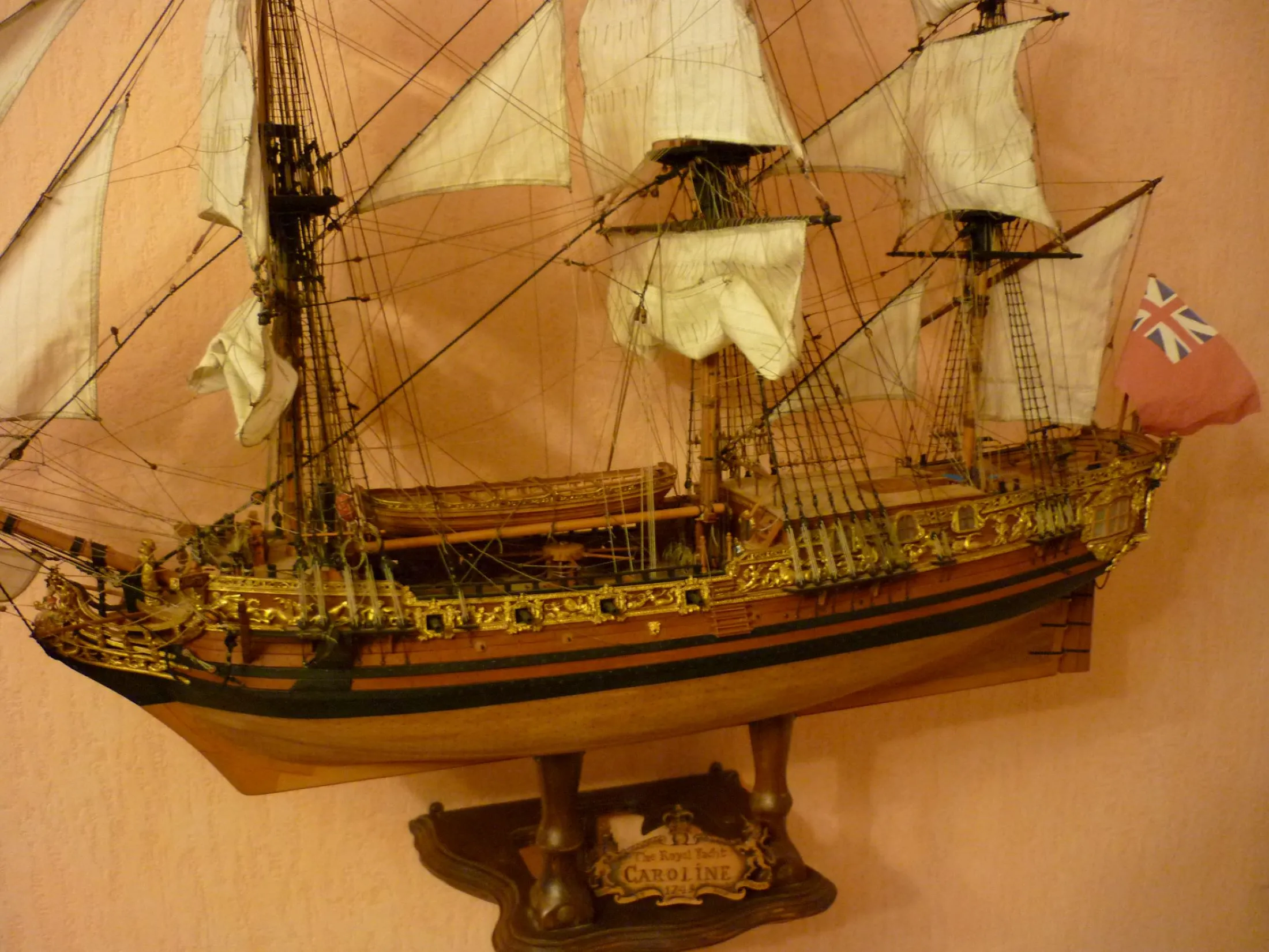 Модель корабля Королевская яхта «Royal Caroline», Англия - Верфь на Столе