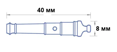 Толстый фальконет, 40 мм, латунь, 2 шт + цапфа