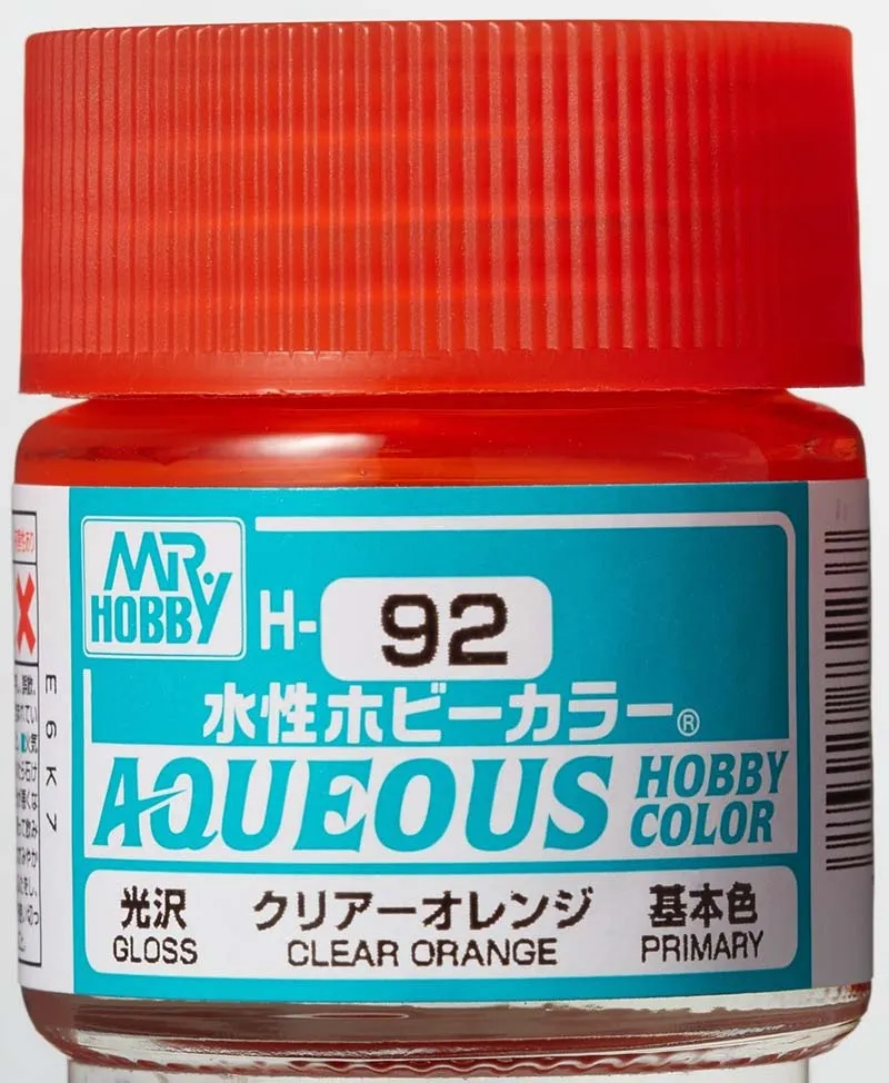 Краска Mr Hobby, акриловая, оранжевая полупрозрачная, H 92, 10 мл