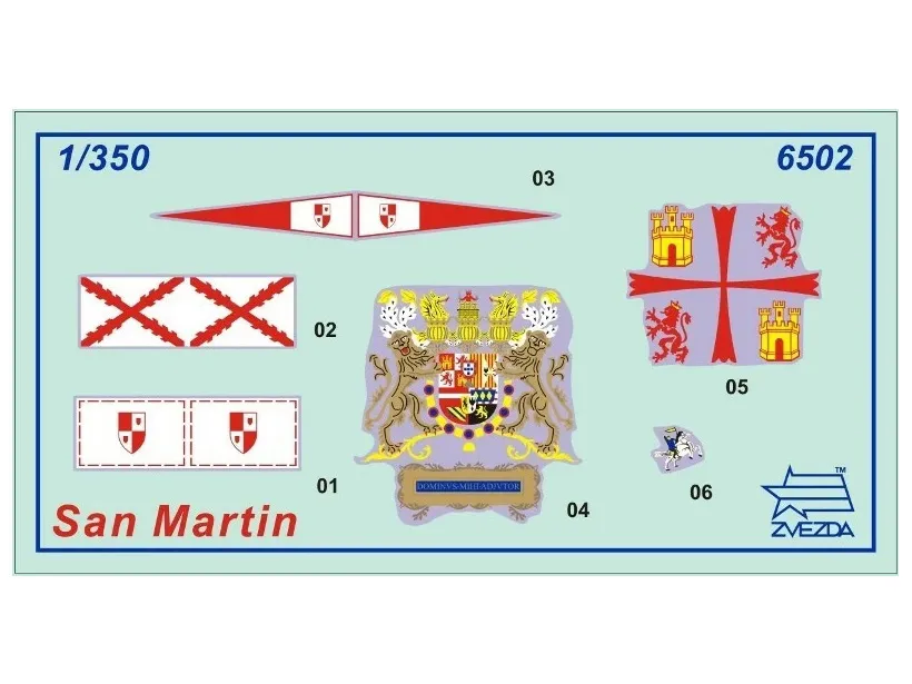 Флагман непобедимой армады Галеон "Сан-Мартин" (сборка без клея)